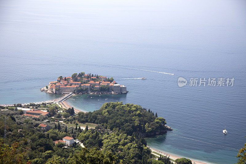 Sveti Stefan，黑山的风景